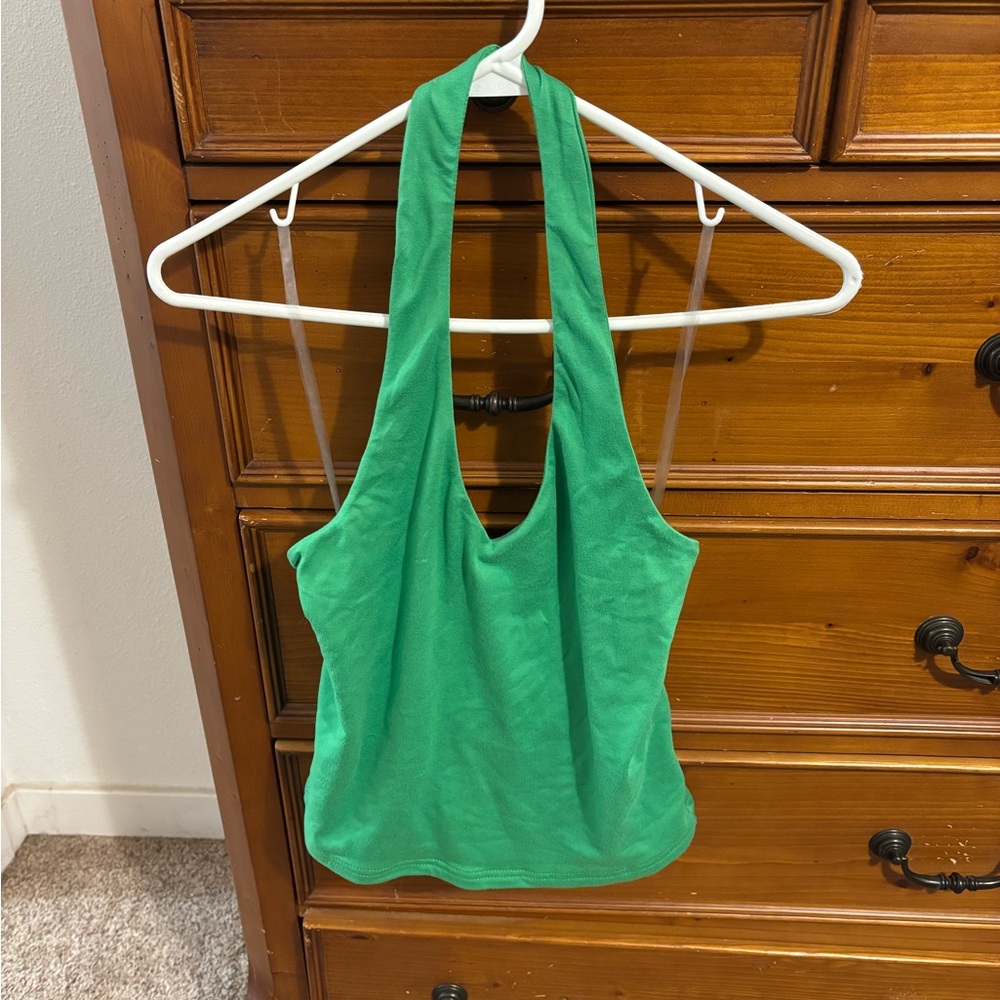 Green Halter Tank Top